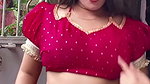 fleshy marathi lady sexy deep navel in red costume 1