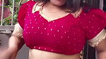 fleshy marathi lady sexy deep navel in red costume 1