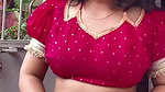 fleshy marathi lady sexy deep navel in red costume 1