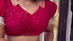 fleshy marathi lady sexy deep navel in red costume 1