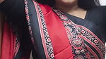 harsha sexy tummy in red saree 1
