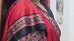 harsha sexy tummy in red saree 1