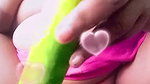 Beautiful girl is finggaring of out side