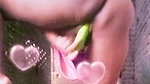 Beautiful girl is finggaring of out side