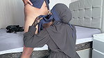 Veiled Girl Afraid of Getting Pregnant Finally Crot Mouth
