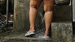 Classy Indian Bhabi Bathing Fully Nude Outdoor Showing Her Assets