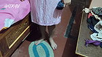 Asian Indian Female Village Young Girl Forplay with Her Boyfriend. Pink Dress, Hairy Vulva and Tight Skin Ass.