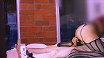 Hot waitress seduces her client and takes him to her house for a sex session with her tight vagina and a reverse cowgir fuck