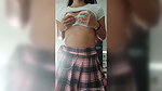 HOT 18 TEENS takes off her miniskirt in the college bathroom and sending the video to her teacher. Real homemade video