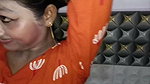 Hot Desi Messy Blowjob & Standing Dogy Style Sex Orange Dress