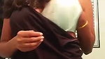 tamil busty girl putting hands in white bra 1