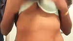 tamil busty girl putting hands in white bra 1