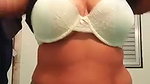 tamil busty girl putting hands in white bra 1