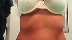 tamil busty girl putting hands in white bra 1