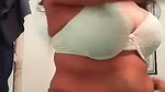 tamil busty girl putting hands in white bra 1