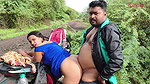 Desi Indian Marathi Kavita Bhabhi ( Vahini ) Fuck Outdoor in Jungle in Doggy Style with Blue Sexy Dress and Dirty Blowjob