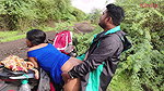 Desi Indian Marathi Kavita Bhabhi ( Vahini ) Fuck Outdoor in Jungle in Doggy Style with Blue Sexy Dress and Dirty Blowjob