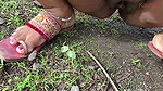 Desi Indian Marathi Kavita Bhabhi ( Vahini ) Fuck Outdoor in Jungle in Doggy Style with Blue Sexy Dress and Dirty Blowjob