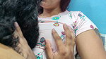 Boobs press with pussy lick romance in skirt