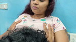 Boobs press with pussy lick romance in skirt