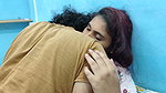 Boobs press with pussy lick romance in skirt