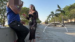 Outdoor fun with stranger men, fully enjoyed. In the car they put color in the right place, and on t