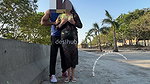 Outdoor fun with stranger men, fully enjoyed. In the car they put color in the right place, and on t