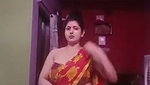 Busty BEngali lady hige tits and navel in red saree
