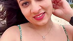 busty desi huge breasts and cleavage in green costume 1