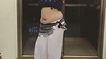 fleshy girl sexy belly dance in blue dress 1