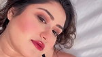 hot desi busty lady in black sleepwear 1