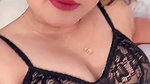 hot desi busty lady in black sleepwear 1