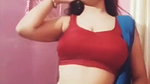 rupsa sexy wide tummy and navel,boobs in red blouse 1