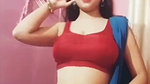 rupsa sexy wide tummy and navel,boobs in red blouse 1