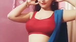 rupsa sexy wide tummy and navel,boobs in red blouse 1