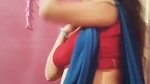 rupsa sexy wide tummy and navel,boobs in red blouse 1