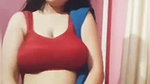 rupsa sexy wide tummy and navel,boobs in red blouse 1