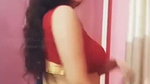 rupsa sexy wide tummy and navel,boobs in red blouse 1