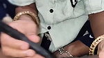 Indian newly married wife clean husband uhair
