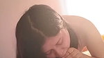 Agyakaari GF While Sucking See in the Camera Blowjob Boobjob Cowgirl