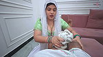 Please Sasurji Cum in My Mouth- Desi Step Bahu Seduces Father in Law and Gave Close-up Blowjob with Cum in Mouth in Hindi.