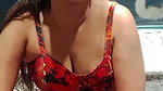 Actress Upasana deep cleavage boobs popping out at public 1