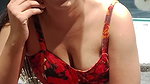 Actress Upasana deep cleavage boobs popping out at public 1