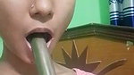 Horny Babe Masturbating With Big Brinjal,Giving Blowjob And Fucking With BF Updates 3