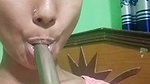 Horny Babe Masturbating With Big Brinjal,Giving Blowjob And Fucking With BF Updates 3