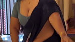 Hot milf suriyaprabha underboobs and navel show in blouse saree seducing dance 1
