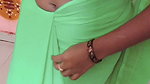 Desi Tamil Slut Wife Renu No Bra Blouse & No Panty Petticoat Saree Tease for Secret Lover! Indianhotwifex