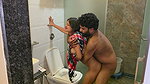 Desi Indian housewife fucked hard by husband in the bathroom