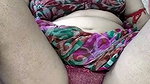 Sister-in-law sat on the chair and rubbed her black pussy in red tights and removed all the water