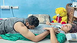 Mallu wife pussy rub and kissing with boobs press and kiss romance by husband